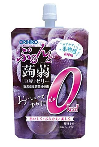 오리히로 곤약젤리 0kcal 거봉 파우치형 130g