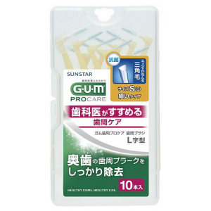 GUM 치간칫솔 L자형 사이즈S (10개입)