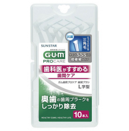 GUM 치간칫솔 L자형 사이즈SSS (10개입)