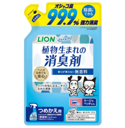 LION 슈슈토 식물 반려동물 탈취제 무향료 리필용 320ml