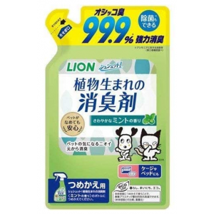 LION 슈슈토 식물 반려동물 탈취제 민트향 리필용 320ml