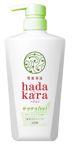 하다카라 (hadakara) 바디워시 빛나는 타입 그린 감귤향기 펌프 480ml