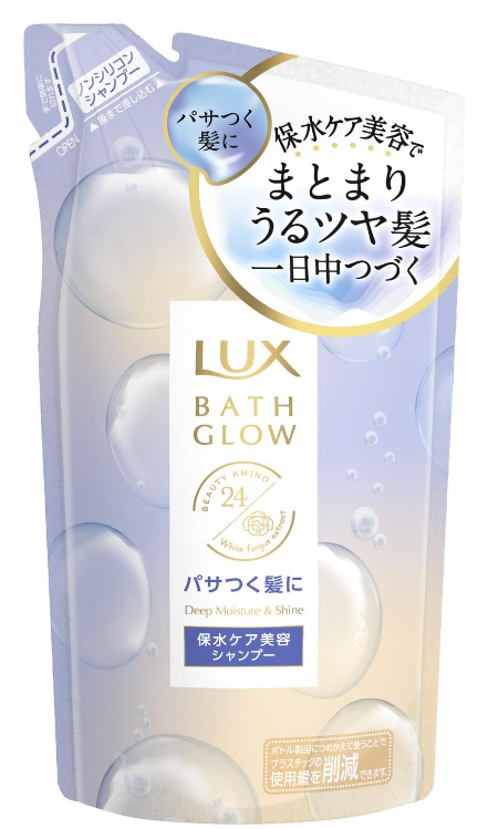 LUX럭스 바스 글로우 모이스처 샤인 샴푸 리필 350ml