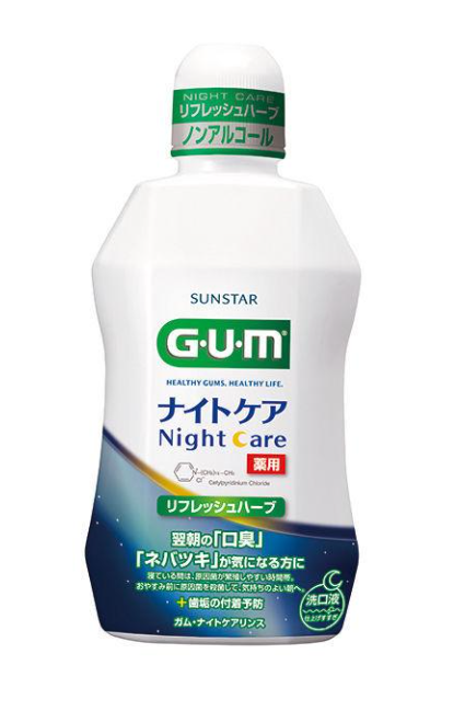 GUM 나이트 케어 가글 리프레쉬 허브 450ml