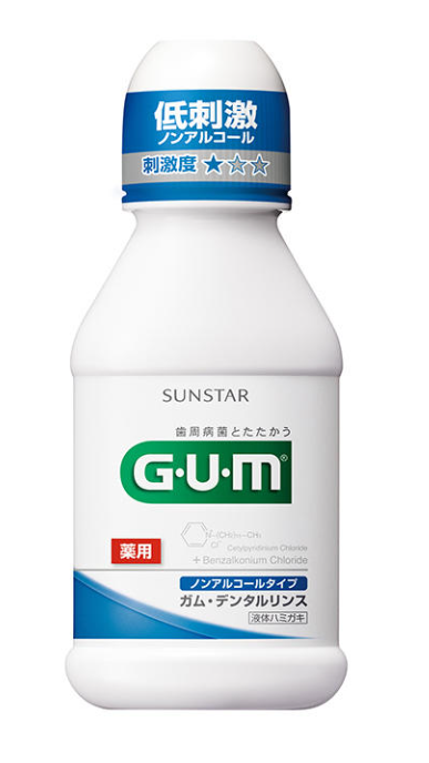 GUM 덴탈린스 가글 무알코올 80ml