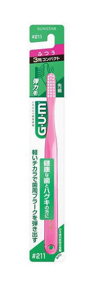 GUM 덴탈브러쉬 칫솔 211호 콤팩트 보통모