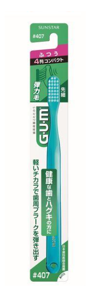 GUM 덴탈브러쉬 칫솔 407호 콤팩트 보통모