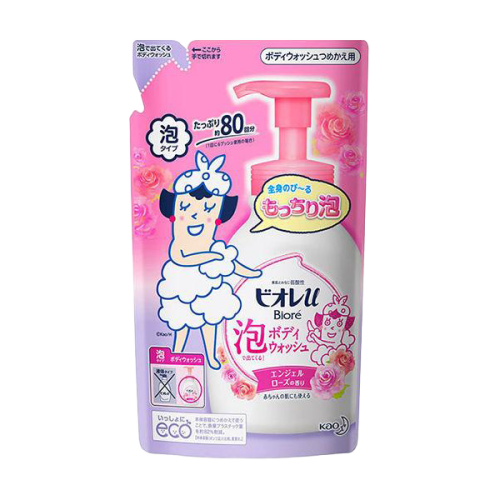 비오레U 거품 바디워시 리필용 로즈향 480ml