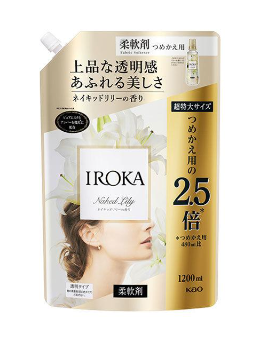 카오 이로카 네이키드 릴리의 향기 섬유유연제 대용량 리필용 1200ml